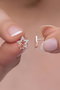 Heliophilia Silver Pendientes de Plata de Ley 925 con Baño de Oro Rosa y Circón